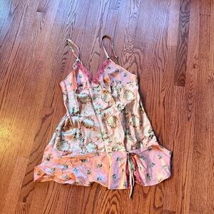 Victoria's Secret Pink Floral Slip Babydoll Dress